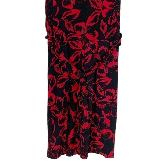 Norma Kamali Jersey Sleeveless V neck Wrap Style Midi Dress Size Medium - Picture 7 of 9